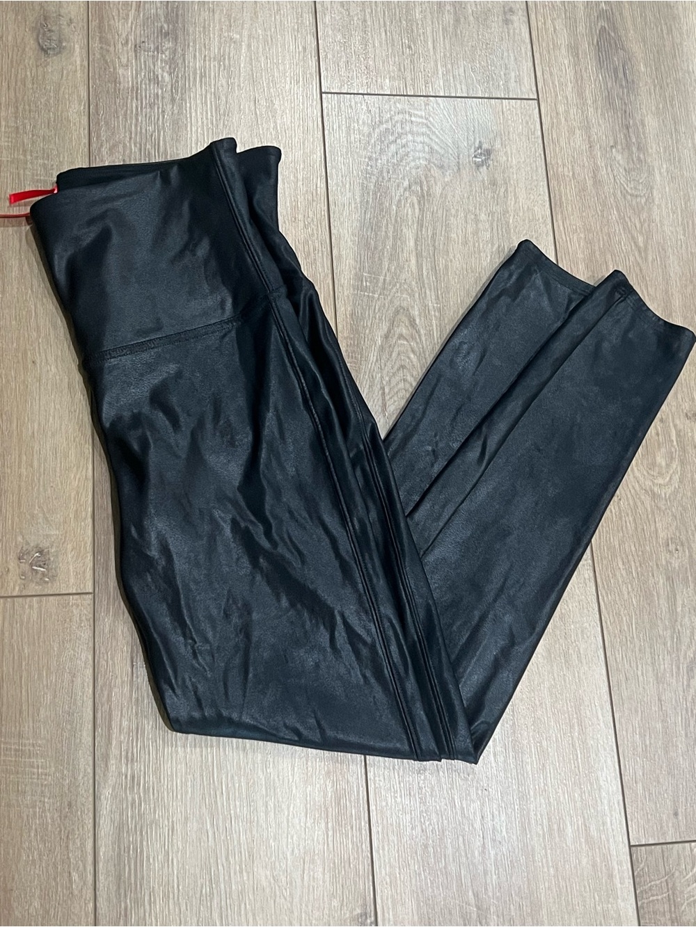 SPANX Black Faux Leather Leggings Women’s XL